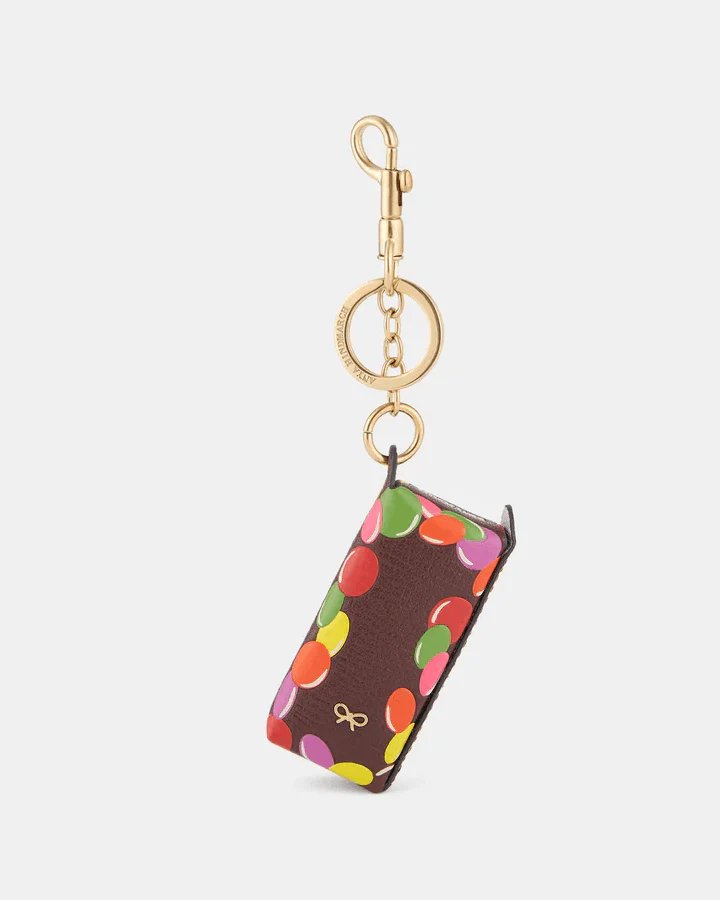 Alternative view of Anya Hindmarch Smarties Charm Grainy Capra in Mahogany