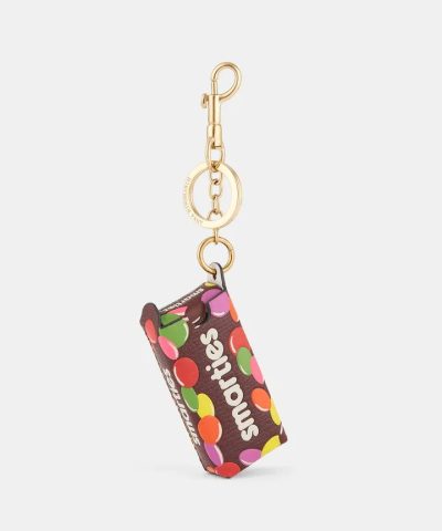 Anya Hindmarch Smarties Charm Grainy Capra in Mahogany-20239672
