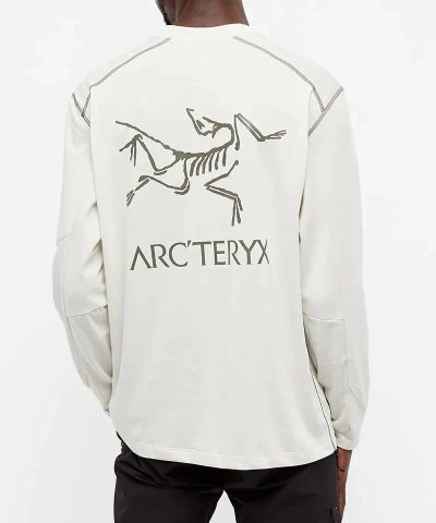 Arcteryx System A Copal Long Sleeve Bird Tee Chalk 1