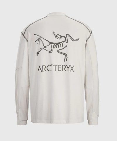 Arcteryx System A Copal Long Sleeve Bird Tee Chalk 3