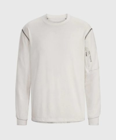 Arcteryx System A Copal Long Sleeve Bird Tee Chalk 4