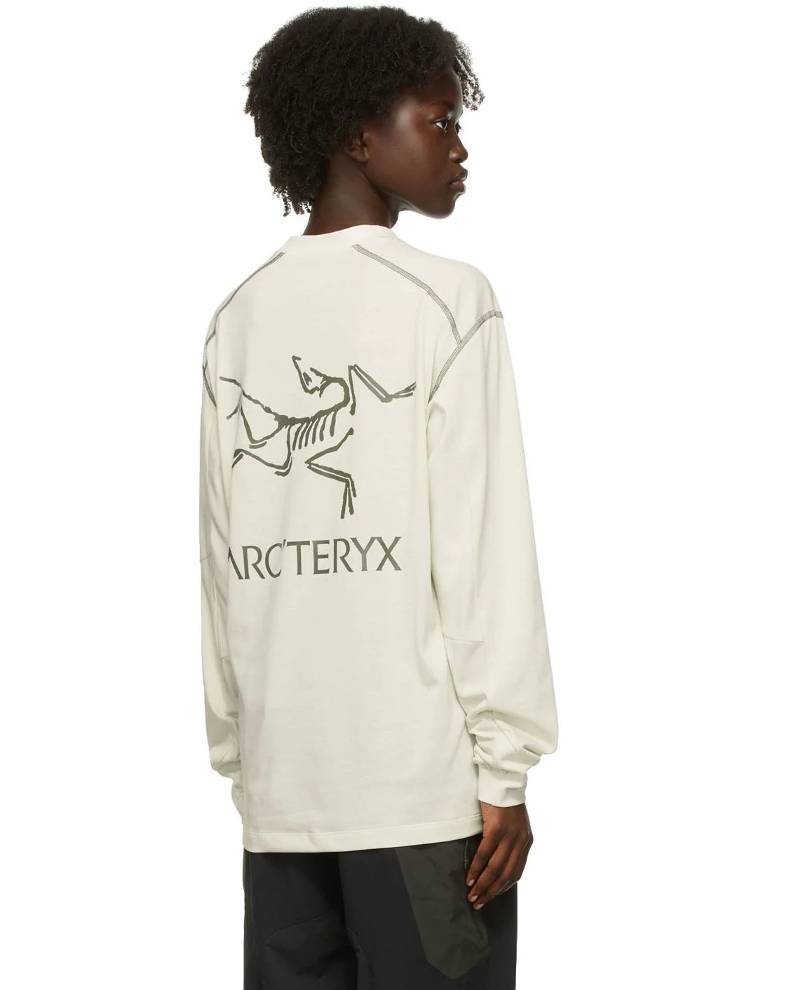 Alternative view of Arc’teryx System A Off-White Copal Long Sleeve Bird Tee