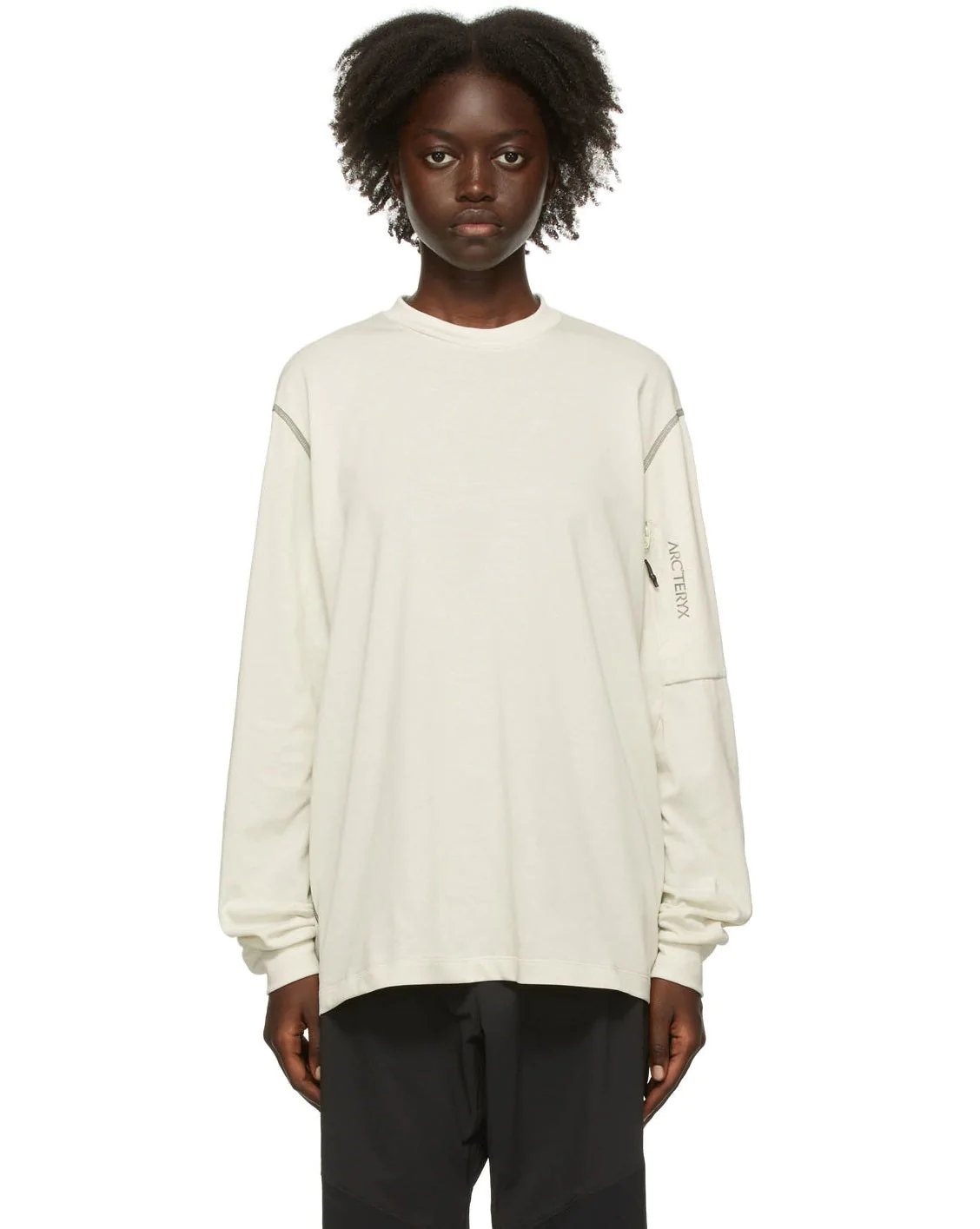 Arc’teryx System A Off-White Copal Long Sleeve Bird Tee-20243812