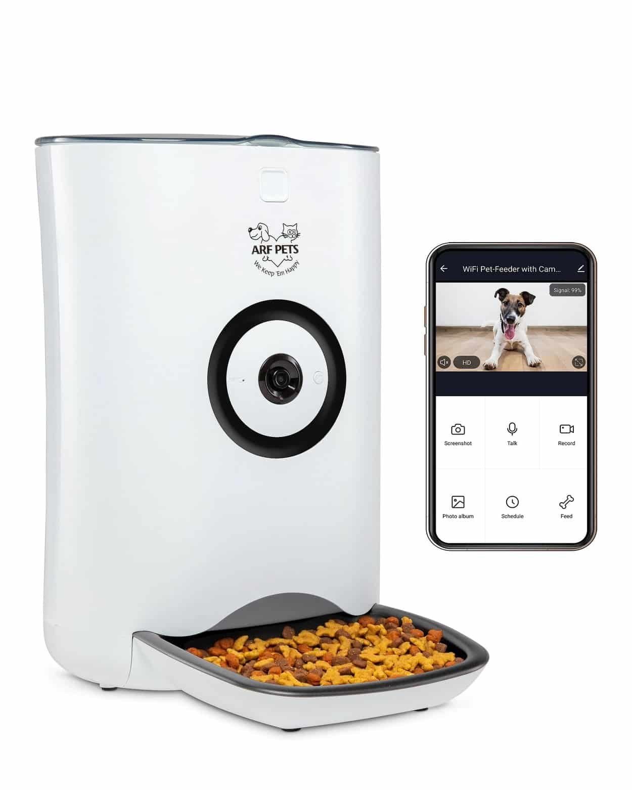 Arf Pets Smart Automatic Wi-Fi Enabled Pet Feeder with HD Camera-20291563