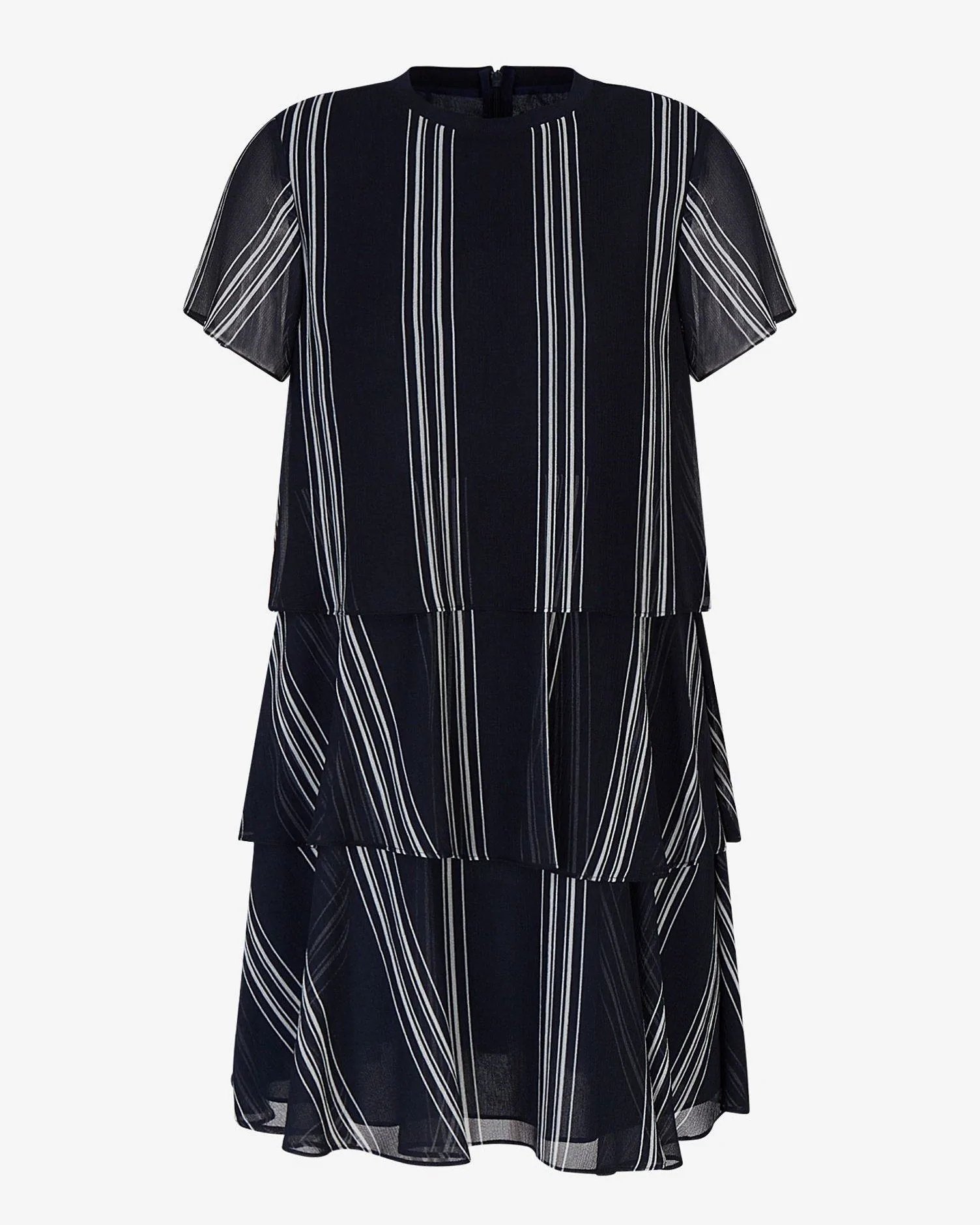 Alternative view of Armani Exchange Striped Chiffon Dress