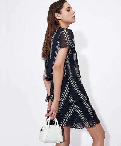 Armani Exchange Striped Chiffon Dress 2