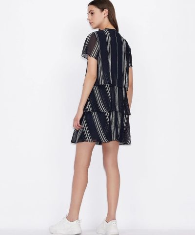Armani Exchange Striped Chiffon Dress 5