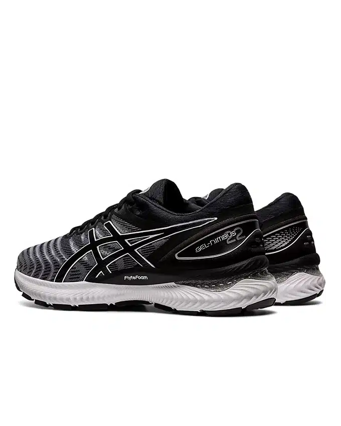 Alternative view of Asics Gel Nimbus 22 Men's Black-White Running Shoes