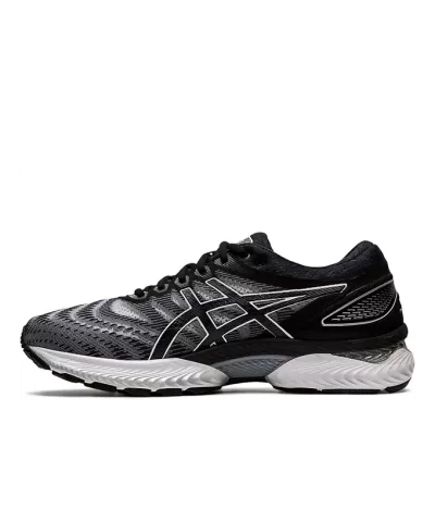 Asics Gel Nimbus 22 Mens Black White Running Shoes 6