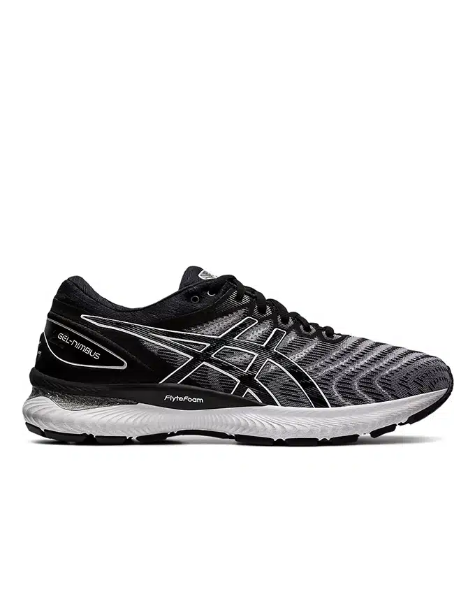 Asics Gel Nimbus 22 Men's Black-White Running Shoes-20307558