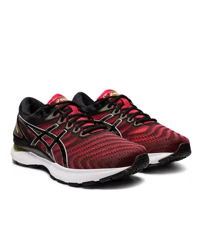 Asics Gel Nimbus 22 Mens Classic Red Black Running Shoes 2