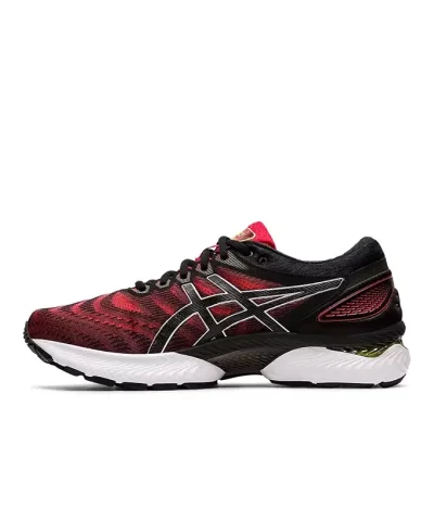 Asics Gel Nimbus 22 Mens Classic Red Black Running Shoes 6