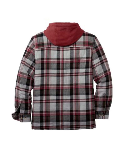 Asstseries Cotton Plaid Long sleeved Hooded Shirt Jacket 4