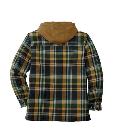 Asstseries Cotton Plaid Long sleeved Hooded Shirt Jacket 6