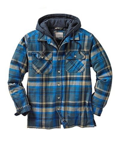 Asstseries Multicolor Cotton Plaid Hooded Shirt Jacket-20250954