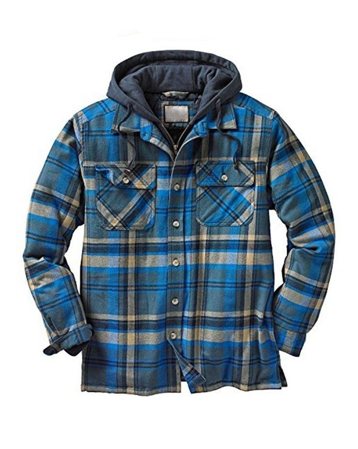 Asstseries Multicolor Cotton Plaid Hooded Shirt Jacket-20250949