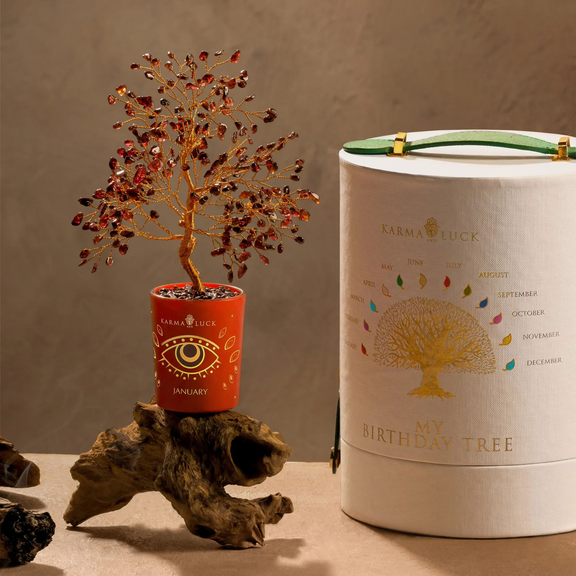 Alternative view of Crystal Luck Stone Birthday Tree