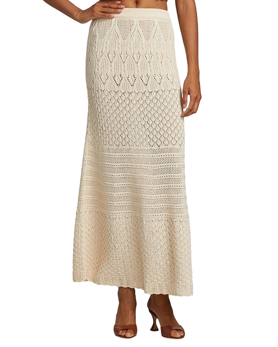 Ba & Sh Jena Cotton Knit Midi-Skirt-20237872