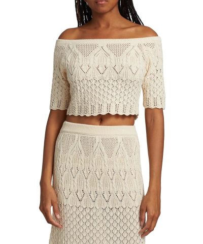 Ba & Sh Jensen Cotton Knit Crop Top-20237866