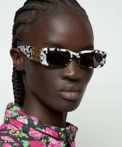 Balenciaga Dynasty D-Frame Sunglasses In White - Image 5