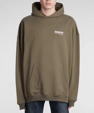 Balenciaga Logo Embroidered Hoodie - Image 4