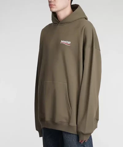 Balenciaga Logo Embroidered Hoodie - Image 5