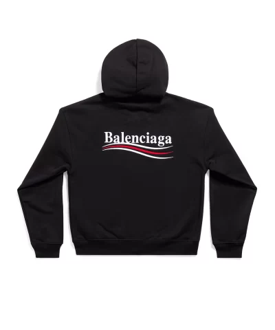 Balenciaga Men's Political Campaign Shrunk Zip-Up Hoodie - Image 6