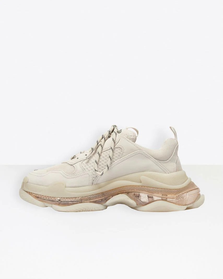 Alternative view of Balenciaga Men's Triple S Clear Sole Sneaker in white