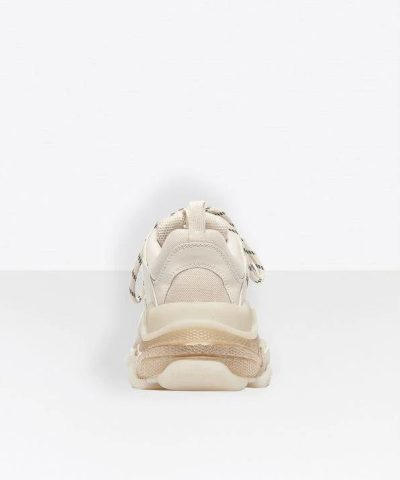 Balenciaga Mens Triple S Clear Sole Sneaker in white 3