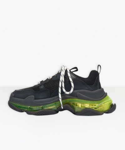 Balenciaga Womens Triple S Clear Sole Sneaker In Black 2