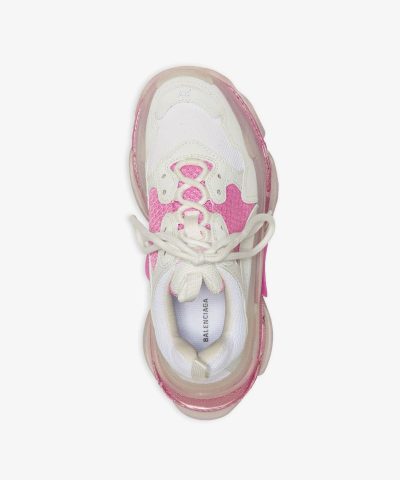Balenciaga Womens Triple S Clear Sole Sneaker In Pink 2
