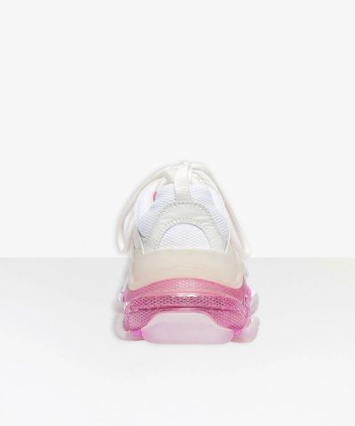 Balenciaga Womens Triple S Clear Sole Sneaker In Pink 3