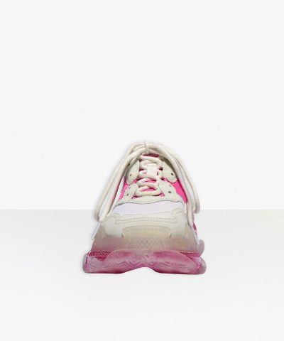 Balenciaga Womens Triple S Clear Sole Sneaker In Pink 4