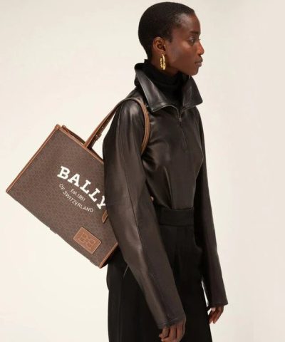 Bally Calie TPU Tote Bag In Brown 1