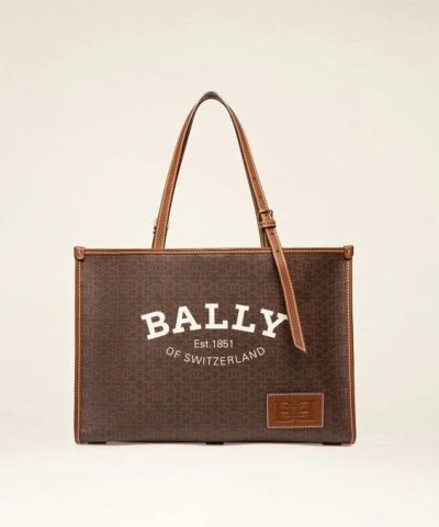 Bally Calie TPU Tote Bag In Brown-20237722