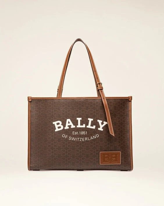 Bally Calie TPU Tote Bag In Brown-20237721