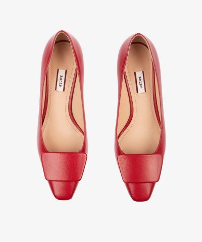 Bally Claudie Leather 45 Pumps In Red 1