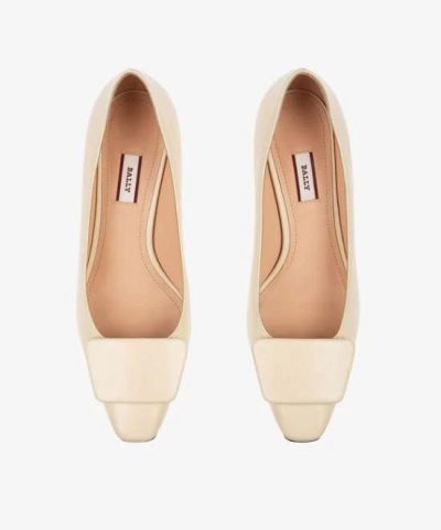 Bally Claudie Leather 45 Pumps In White 1 1