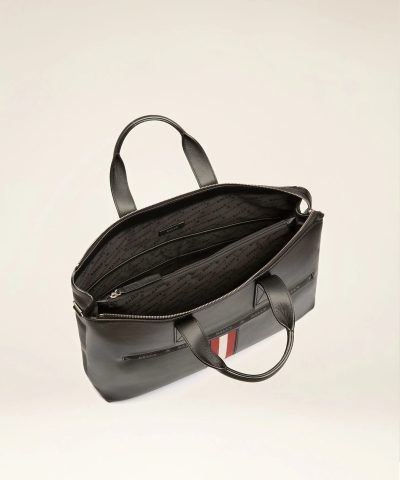 Bally Henda Leather Business Bag In Black 2