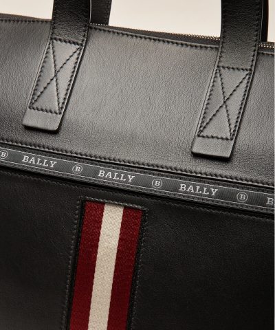 Bally Henda Leather Business Bag In Black 3