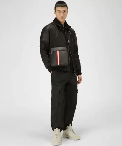 Bally Holm Leather Cross Body Bag In Black 5