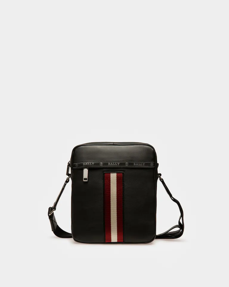 Bally Holm Leather Cross-Body Bag In Black-20284008