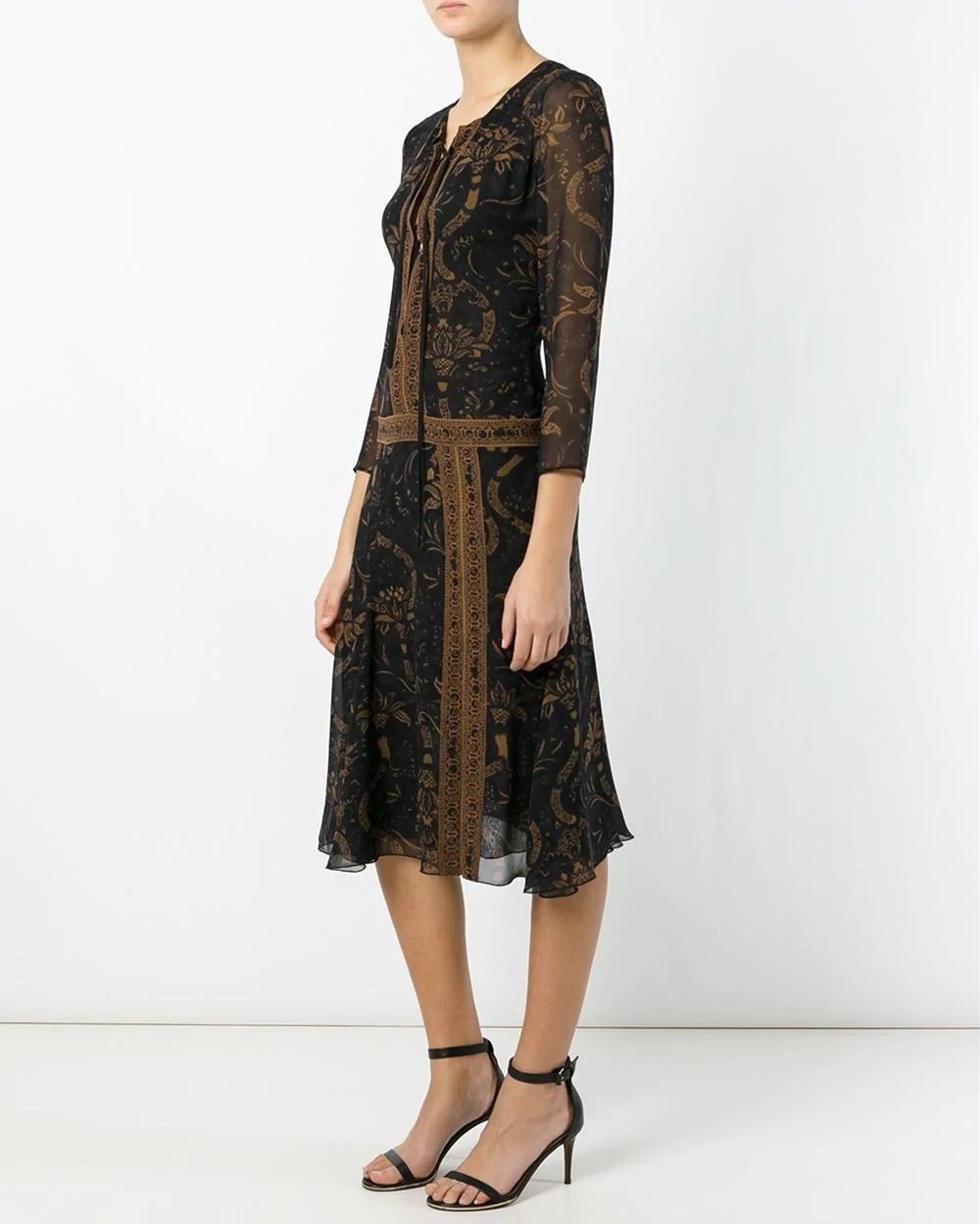 Barbara Bui Women's Black Paisley-Print Silk Mini Dress-20227036