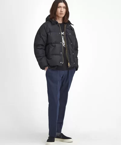 Barbour Mens Black Os Down Transport Jacket 2
