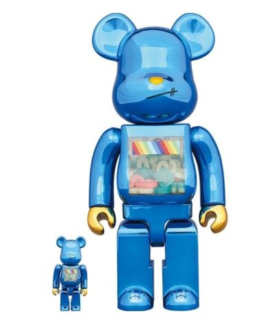 Bearbrick JSB 100 400 2nd Ver. Set Blue Chrome 1