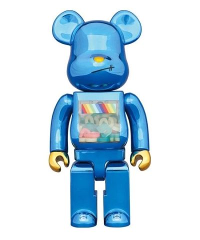 Bearbrick JSB 100% & 400% 2nd Ver. Set Blue Chrome-20257347