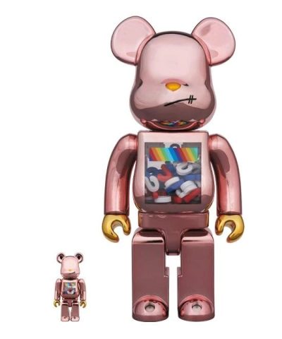Alternative view of Bearbrick JSB 100% & 400% 2nd Ver. Set Pink Chrome