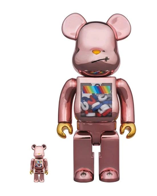 Alternative view of Bearbrick JSB 100% & 400% 2nd Ver. Set Pink Chrome