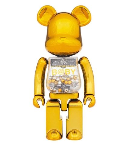 Bearbrick MY FIRST BE@RBRICK INNERSECT 100% & 400% Set Gold/Silver-20261077