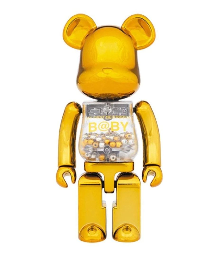 Bearbrick MY FIRST BE@RBRICK INNERSECT 100% & 400% Set Gold/Silver-20261077